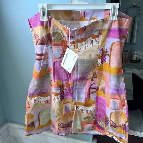 Peppermayo Exclusive - Sun and Sand Bustier Mini Dress - Sunset Building - Picture 4 of 6